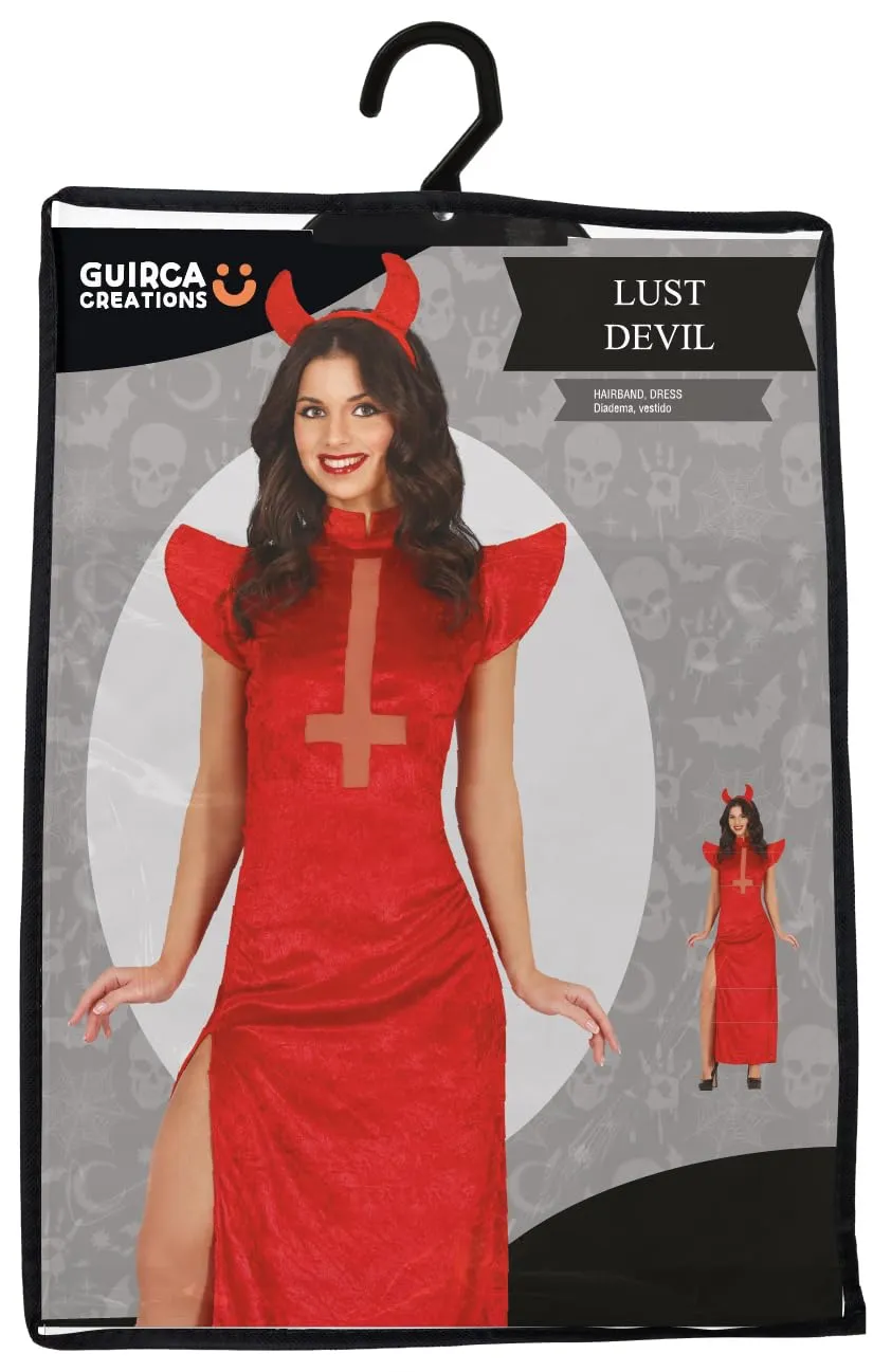 Guirca Sexy Diavolessa Costume S 40-42 Vestito Rosso