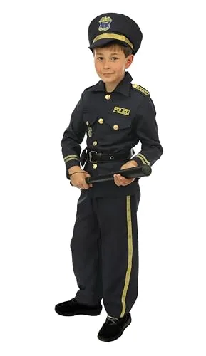 P'tit Clown Poliziotto costume bambino nero 10-12 anni