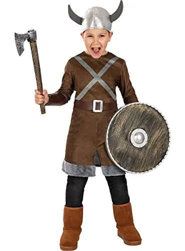 Funidelia Vichingo costume bambino 3-4 anni marrone