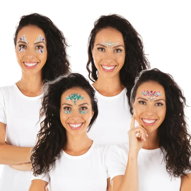 P'tit Clown strass adesivi viso modello casuale autoadesivi