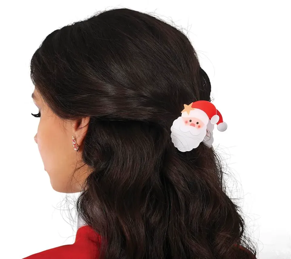 Fiestas Guirca Fermaglio Capelli Babbo Natale Donna 7 cm