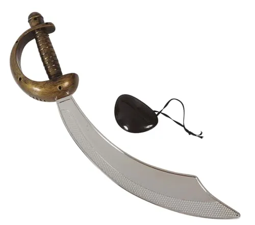 Fiestas Guirca Sciabola Giocattolo Pirata 47 cm con Benda