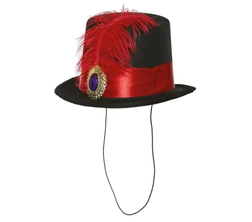 Fiestas Guirca Minihat Macchina Mini Cappello Penna Rossa