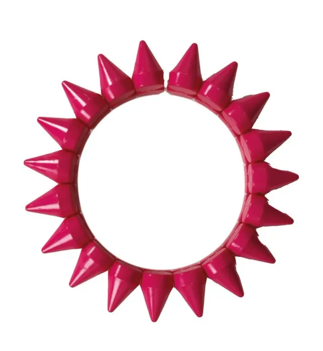 P'tit Clown 22656 Bracciale Punk Rosa Fluo Plastica