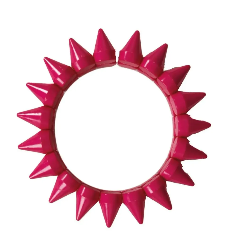 P'tit Clown 22656 Bracciale Punk Rosa Fluo Plastica