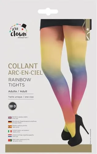 P'tit Clown 74417 Collant Opaco Arcobaleno Taglia Unica