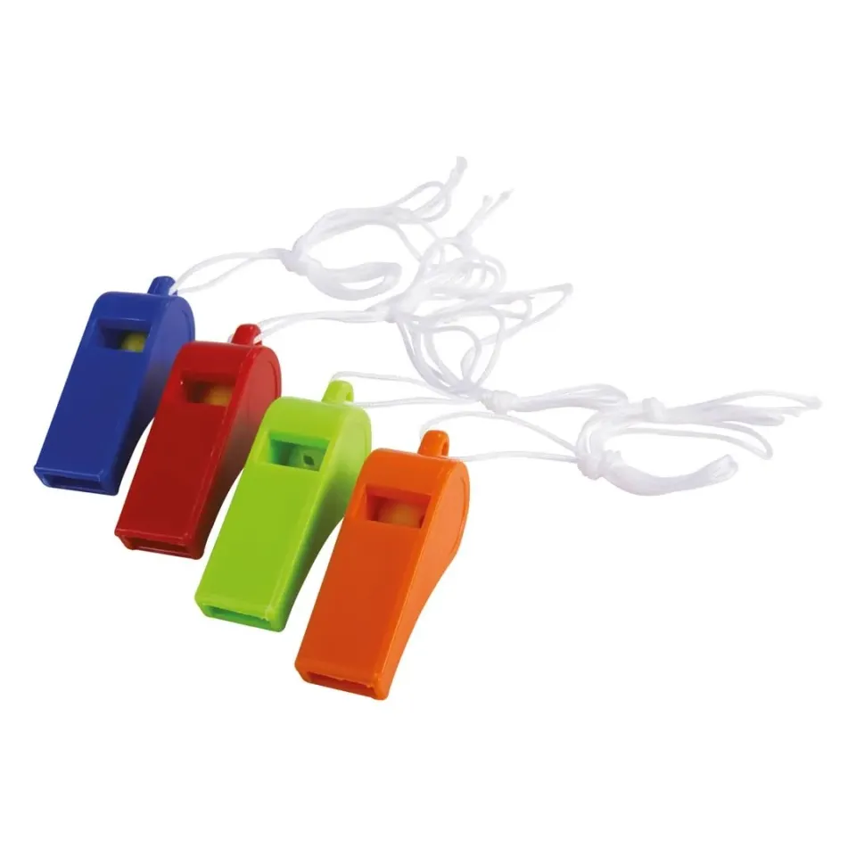 P'tit Clown 22114 Fischietti Sportivi con Cordino 4 Pezzi