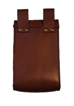 La Bottega di Merlino Borsetta Pelle Marrone 16x30cm medievale