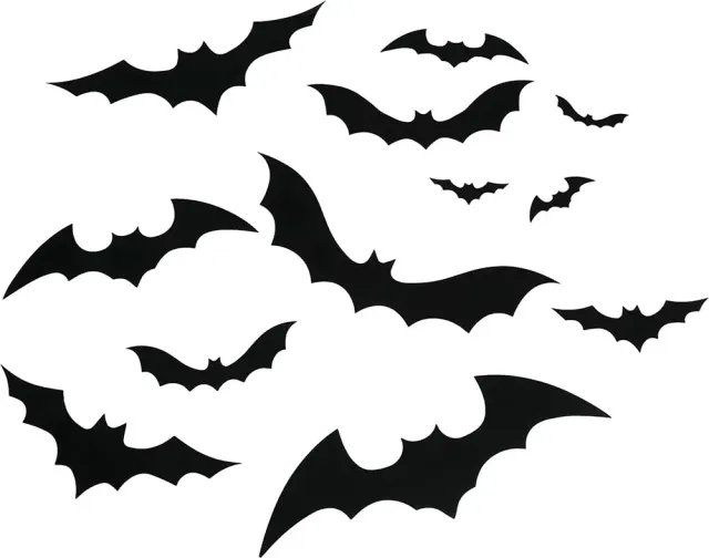Guirca 12 Sagome Nere decorazione Halloween parete