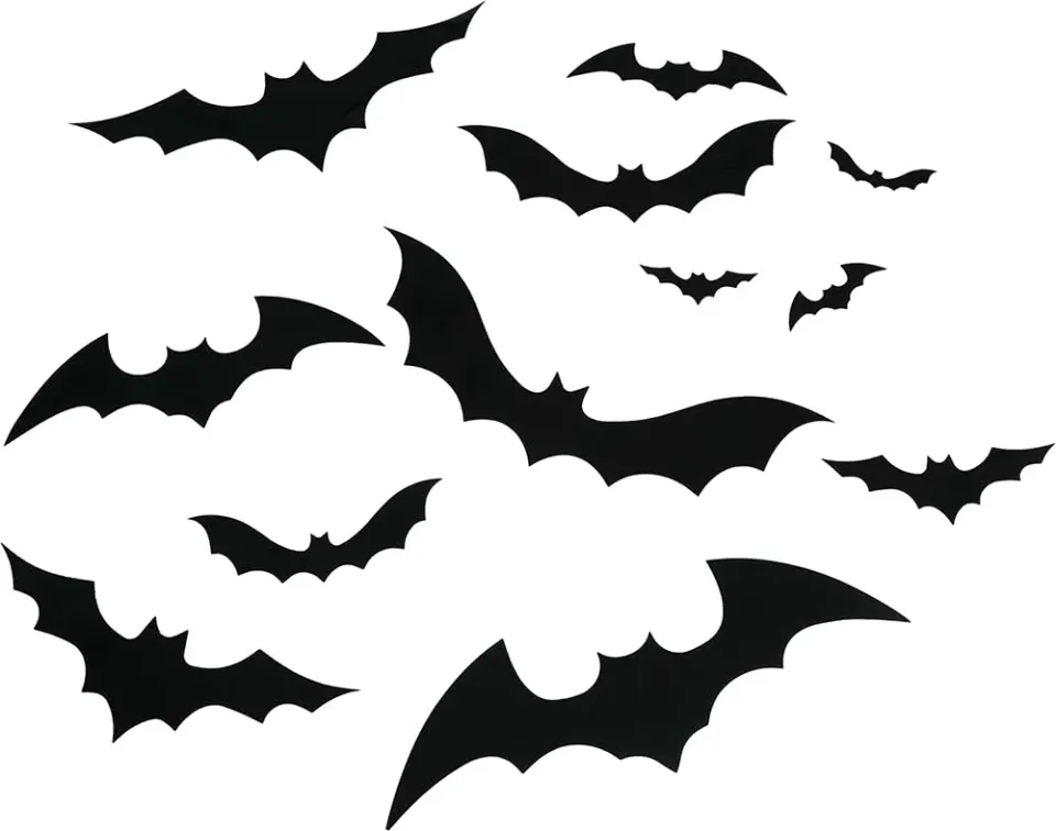 Guirca 12 Sagome Nere decorazione Halloween parete