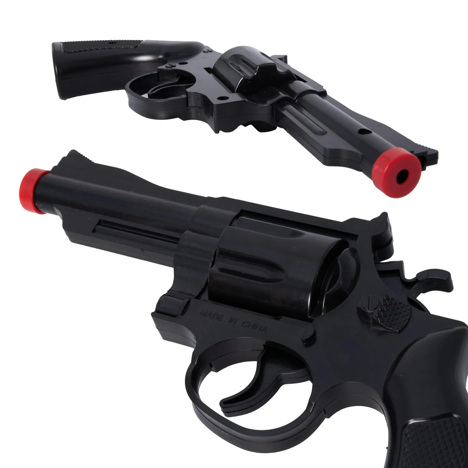 P'tit Clown Revolver finto nero plastica 25 cm adulto
