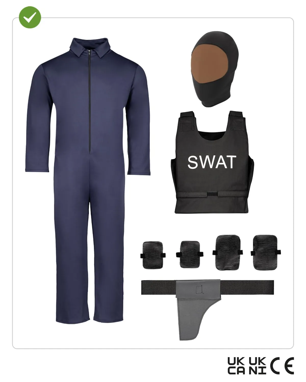 Funidelia SWAT costume bambino 7-9 anni tuta completa