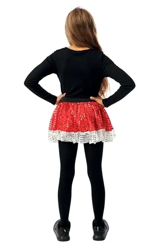 P'tit Clown Tutu Natale Rosso Paillettes Bimba Unica