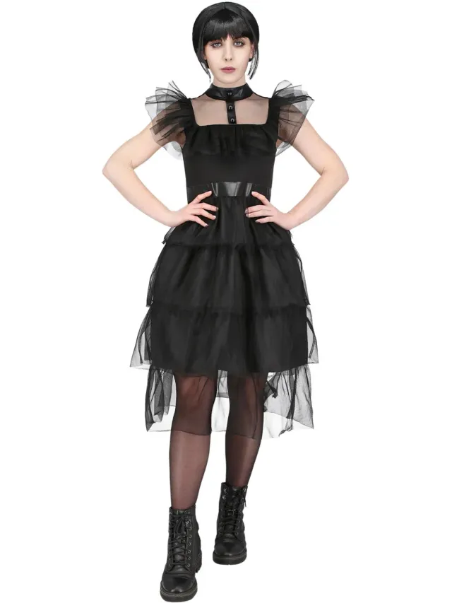 Smiffys Gothic Prom costume donna L nero