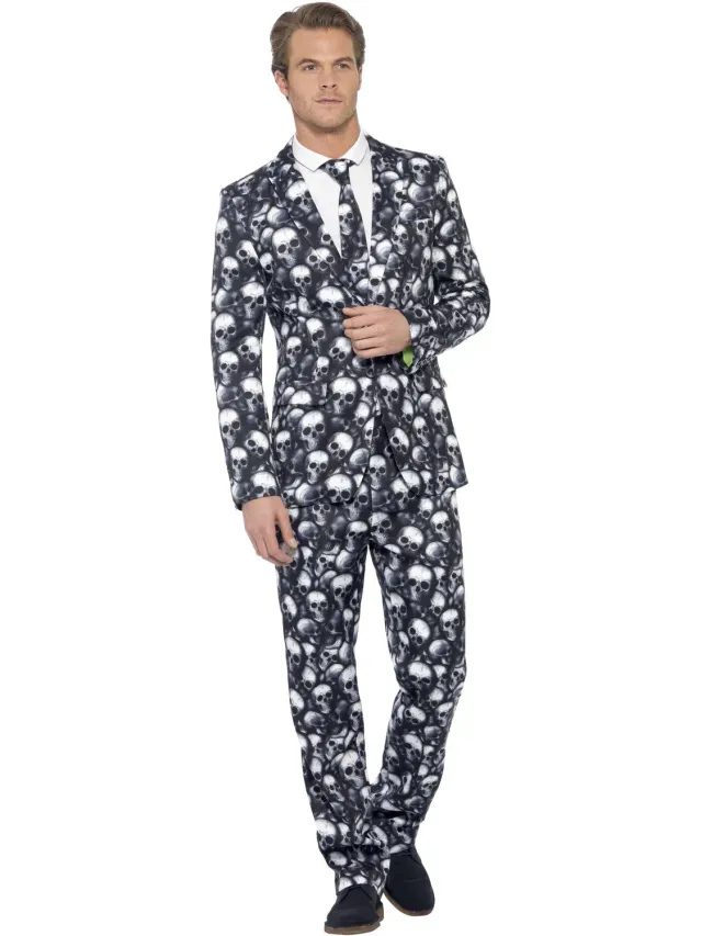 Smiffys Stand Out Skeleton vestito uomo scheletro M