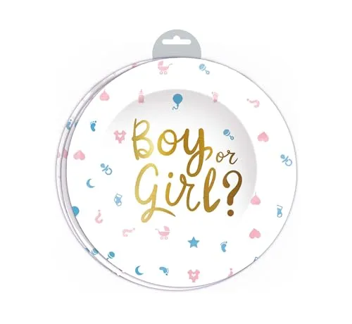 Fiestas Guirca Piatti It's a Boy or Girl 23 cm 6 Pezzi