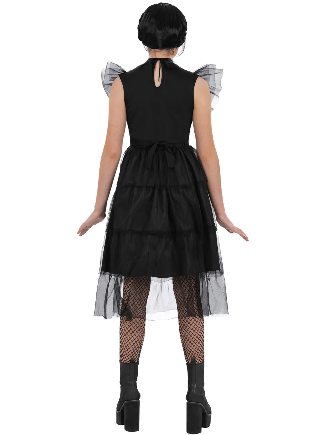 Smiffys Gothic Prom costume bambina abito nero tulle