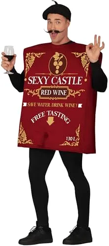 Fiestas Guirca Costume Scatola Vino Rosso Uomo 52-54