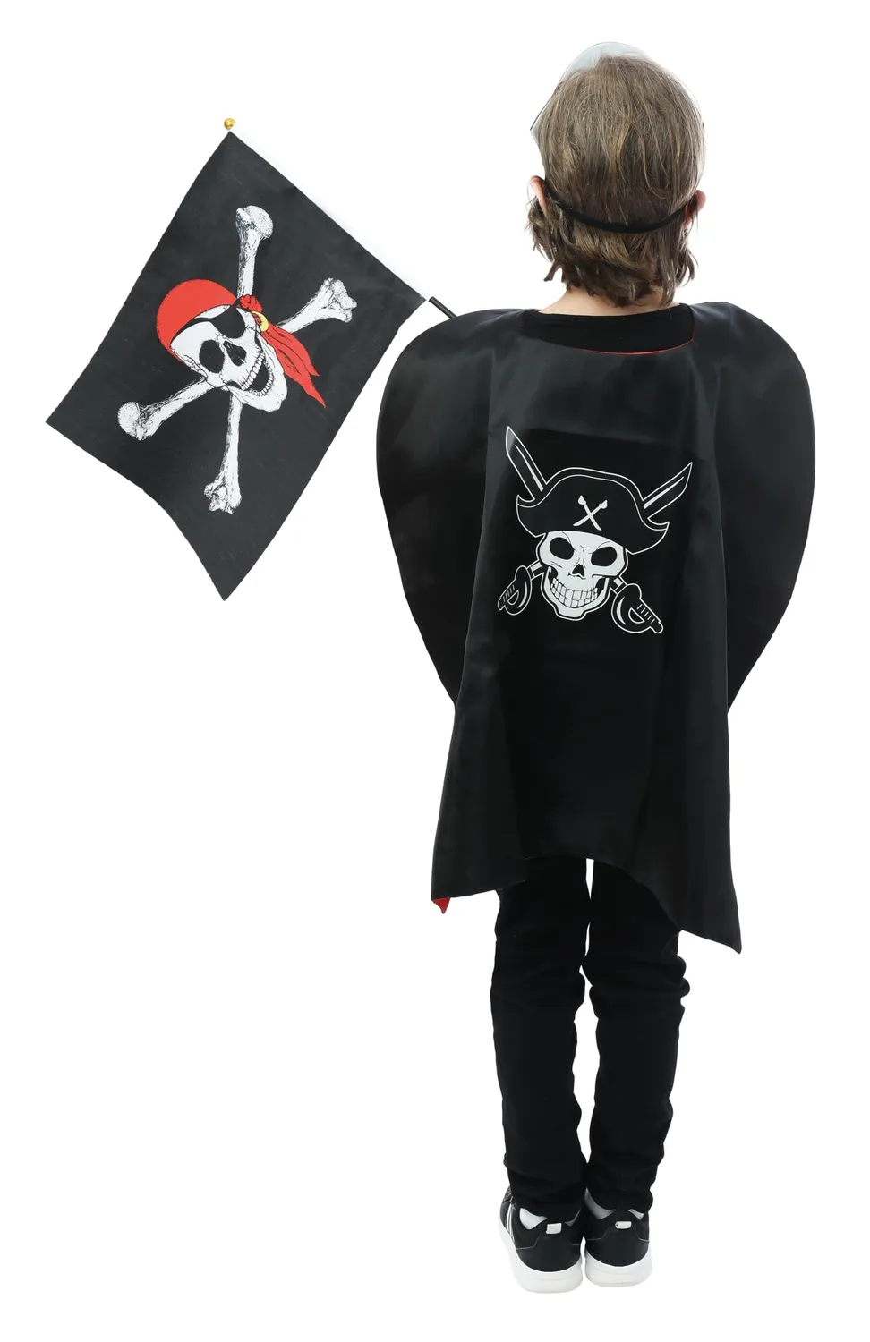 P'tit Clown bandiera pirata nera 30x45 cm poliestere