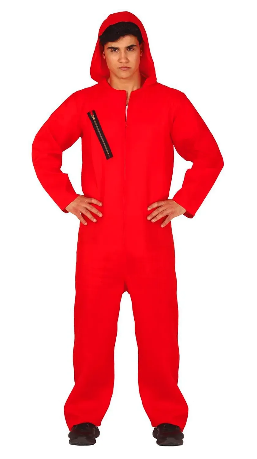 Guirca Costume Carcerato Rosso L 52-54 con Cappuccio