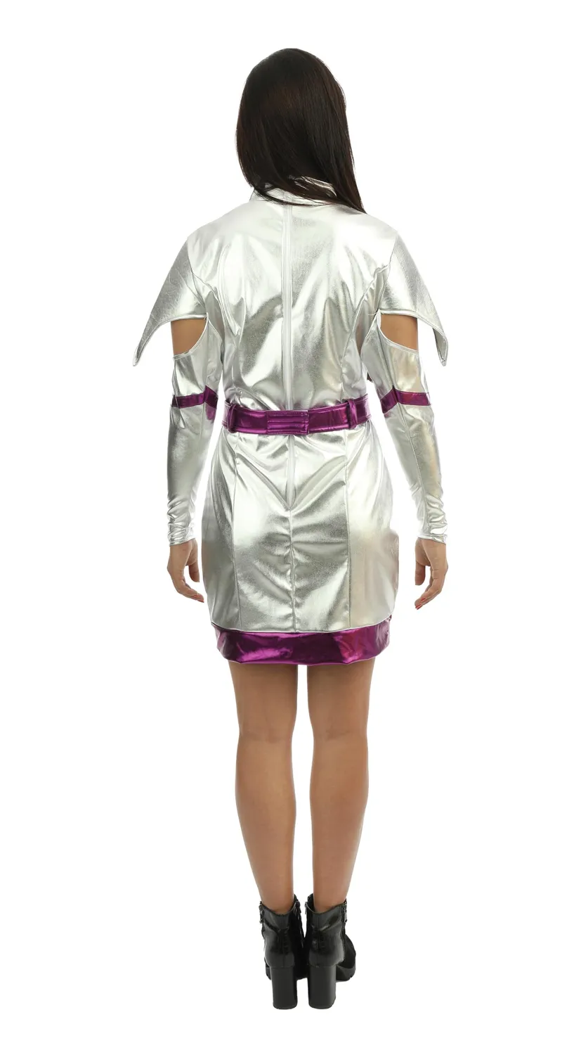 P'tit Clown Costume Spaziale Argento Donna L-XL Futuristico
