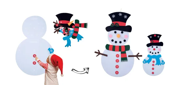 P'tit Clown Vegaoo Party pupazzo neve feltro 50x98 cm