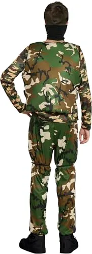Fiestas Guirca Militare costume 14-16 anni mimetico