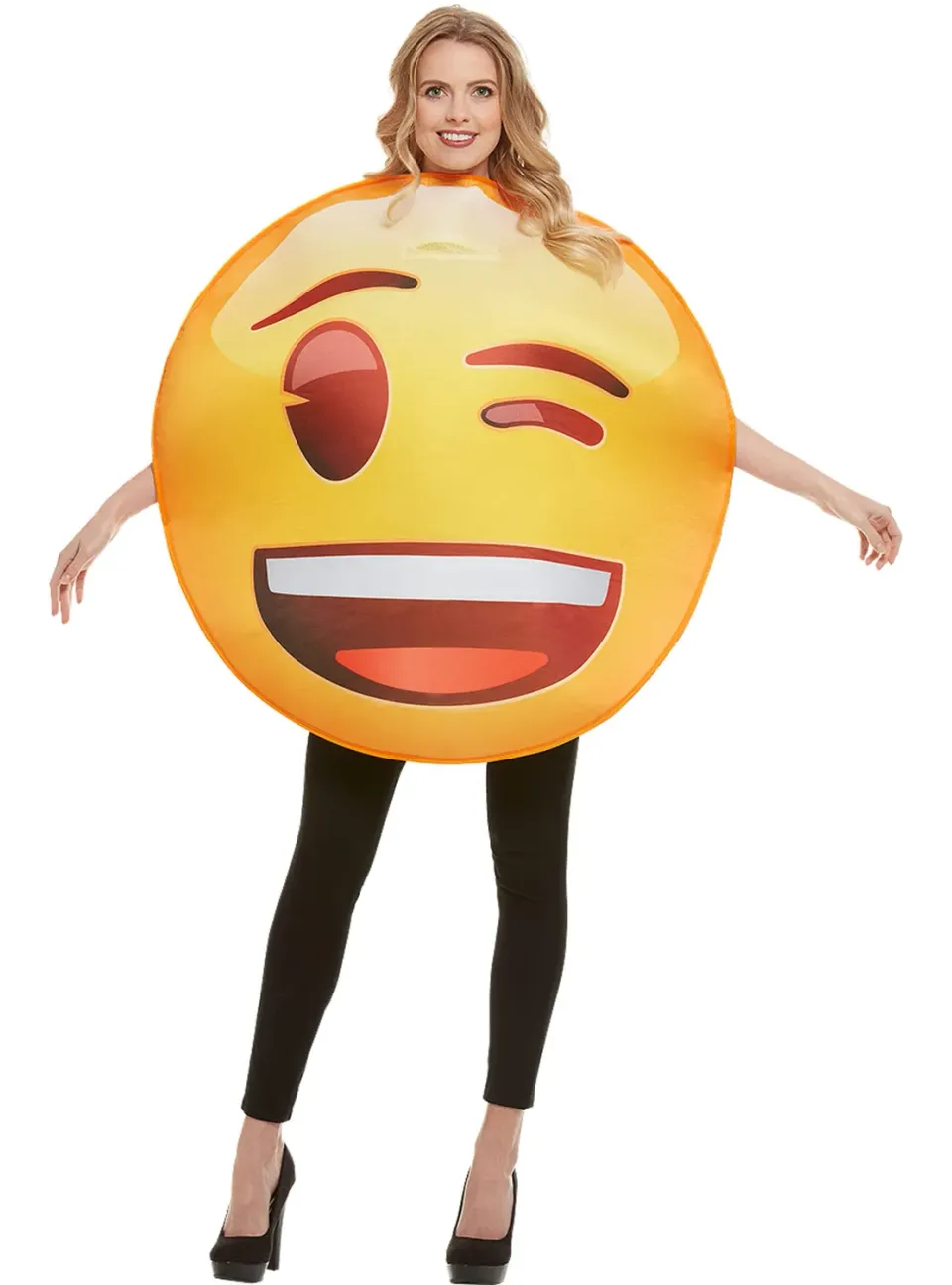 Funidelia Emoji Occhiolino costume giallo taglia Standard