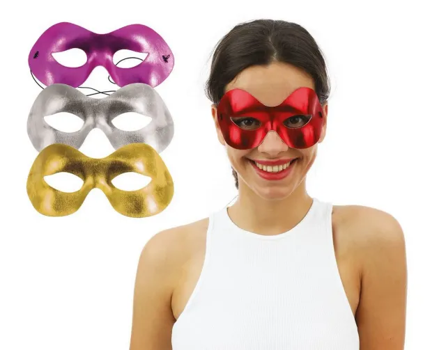 P'tit Clown 10016 Lupo maschera metallizzata adulto assortita