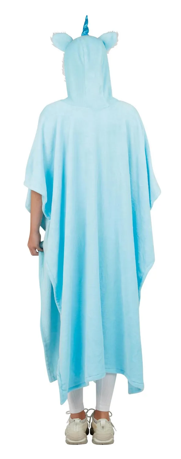 P'tit Clown 97002 poncho blu pastello costume adulto