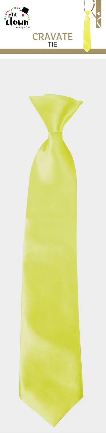 P'tit Clown cravatta elastico giallo fluo adulto unisex
