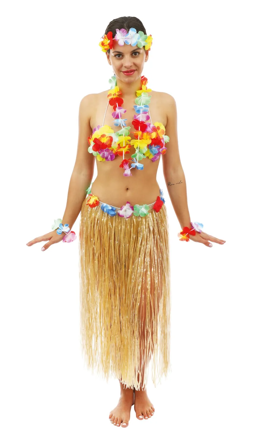 P'tit Clown Hawaiana gonna beige taglia unica donna