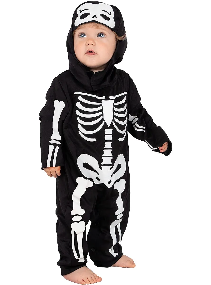 Funidelia Costume da Scheletro Bebè 0-6 Mesi Nero