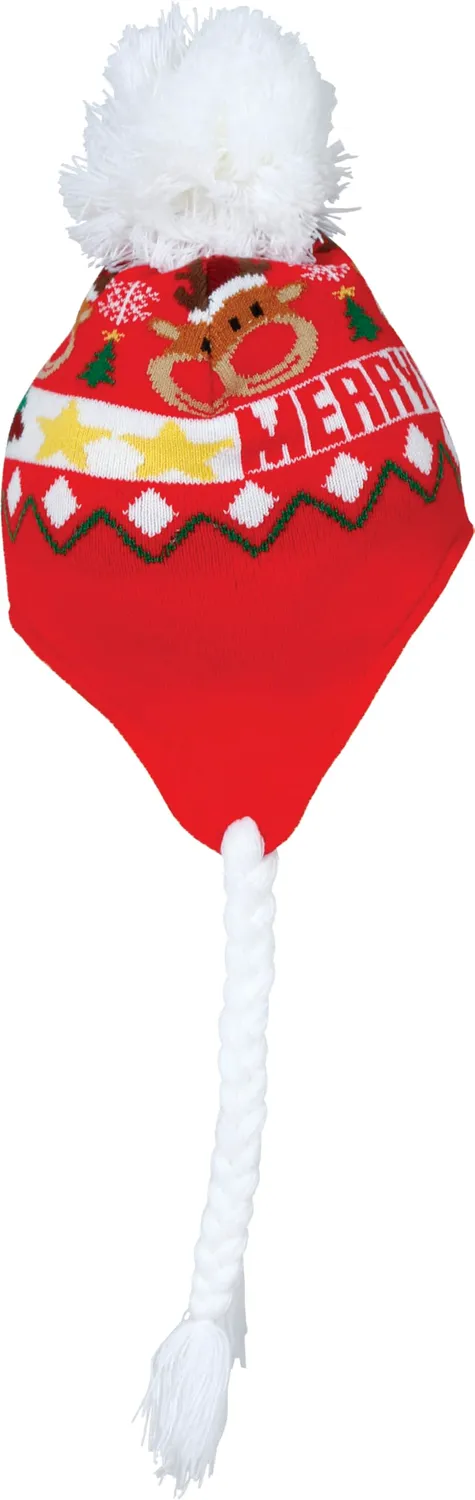 Fiestas Guirca cappello renna rosso Merry Christmas costume