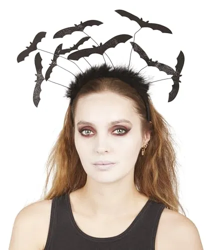 P'tit Clown Cerchietto Pipistrelli Nero Halloween Adulto