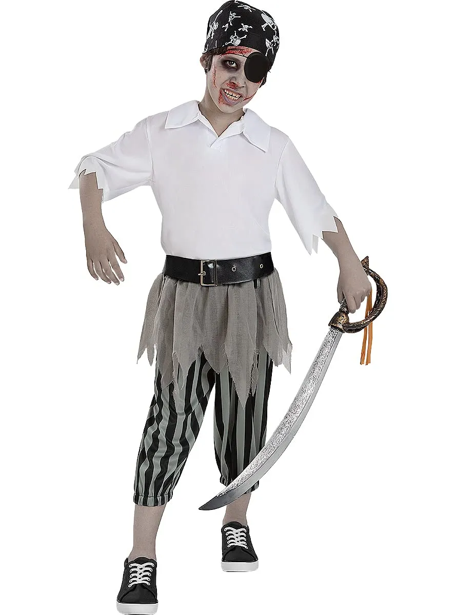 Funidelia Pirata Zombie costume bambino nero horror