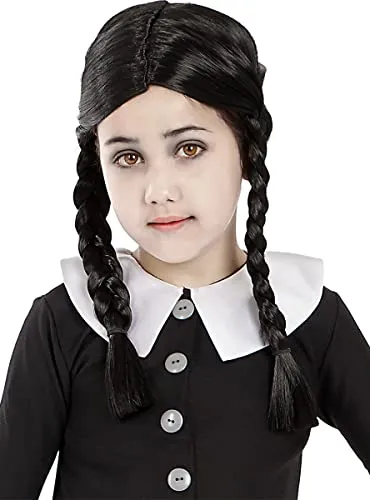 Funidelia Famiglia Addams Mercoledì parrucca bambina nera
