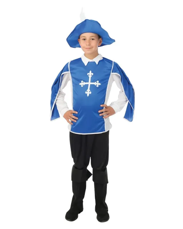 P'tit Clown costume moschettiere bambino 10-12 anni completo