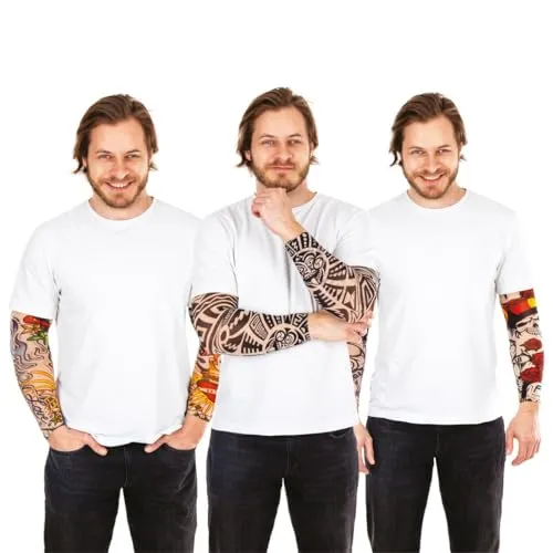 P'tit Clown 18590 maniche tatuaggio adulto 42 cm multicolore