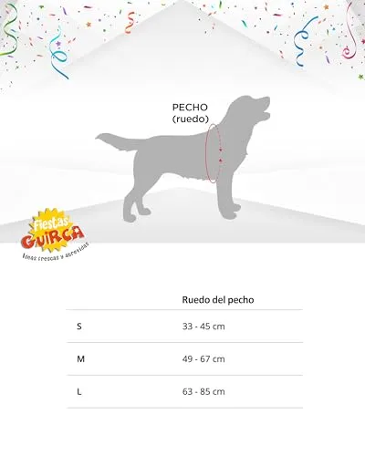 Fiestas Guirca Scheletro costume cane taglia S nero bianco