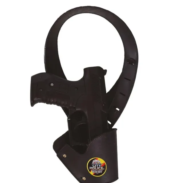 Guirca fondina ascellare con pistola costume bambino nero