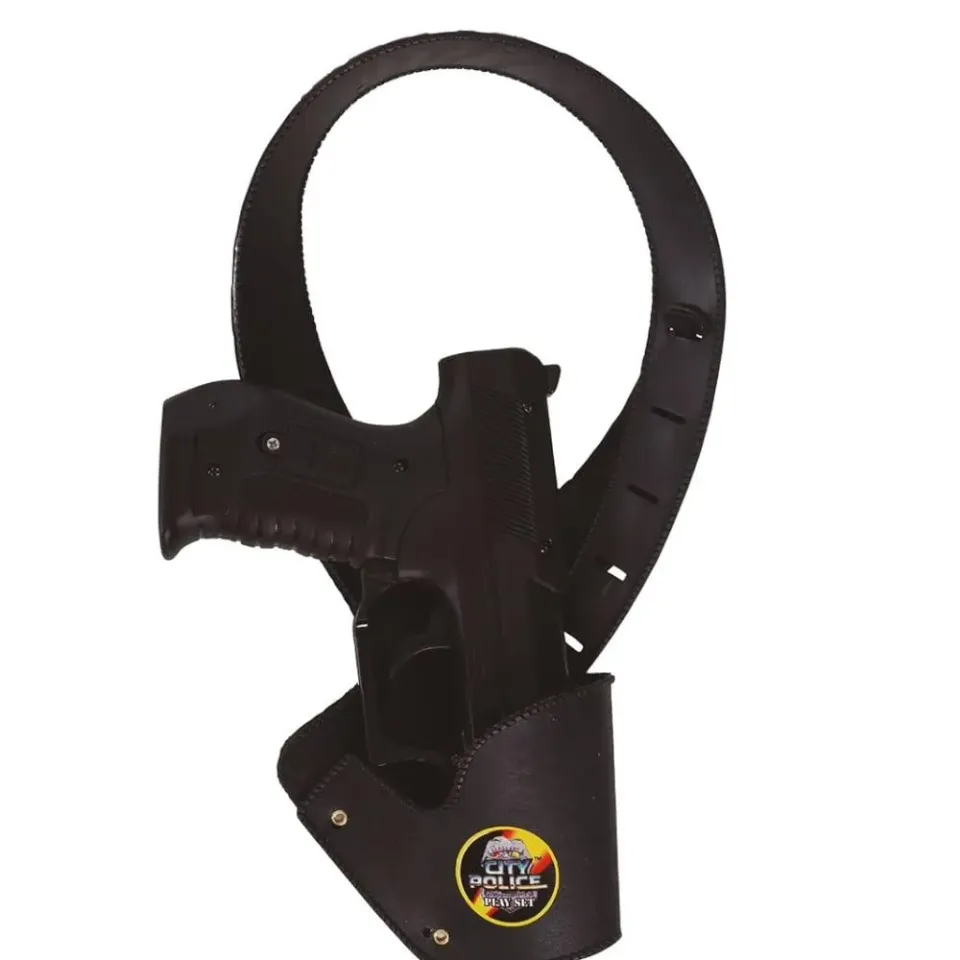 Guirca fondina ascellare con pistola costume bambino nero