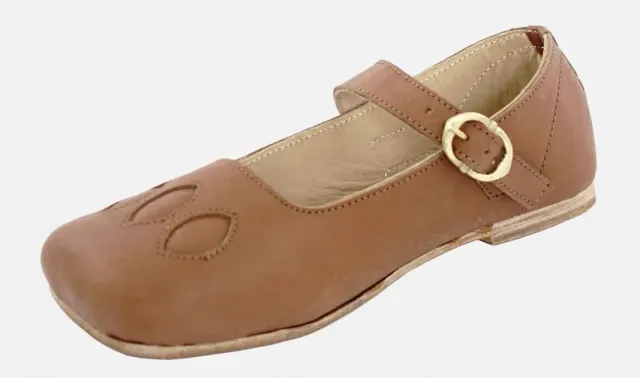 La Bottega di Merlino Scarpa Bassa con Fibbia Cuoio N.47