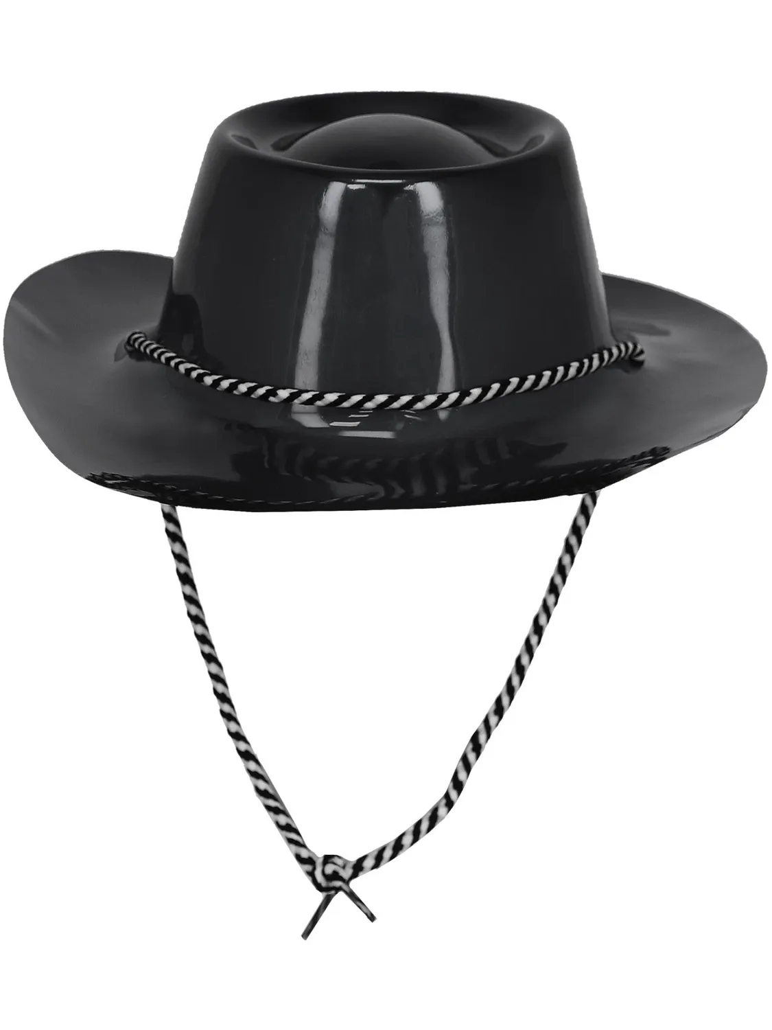 Smiffys Neon Black cappello cowboy nero lucido adulto