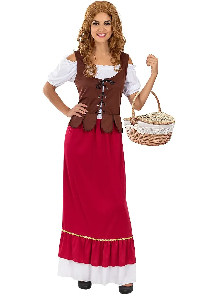 Funidelia Locandiera Medievale Classico costume donna marrone