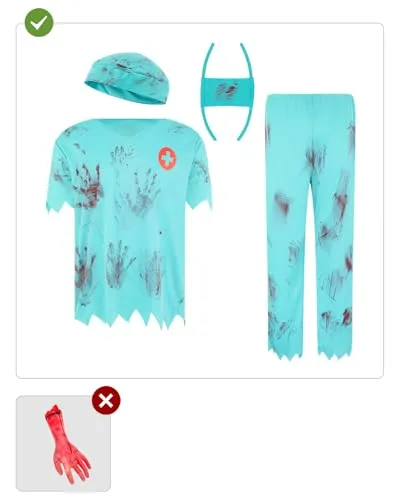 Funidelia Chirurgo Zombie costume uomo Halloween