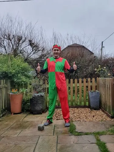 Smiffys Elfo costume uomo rosso-verde M