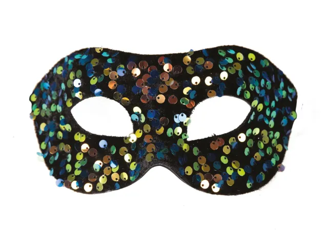 P'tit Clown 23377 maschera lupo nero paillettes adulto