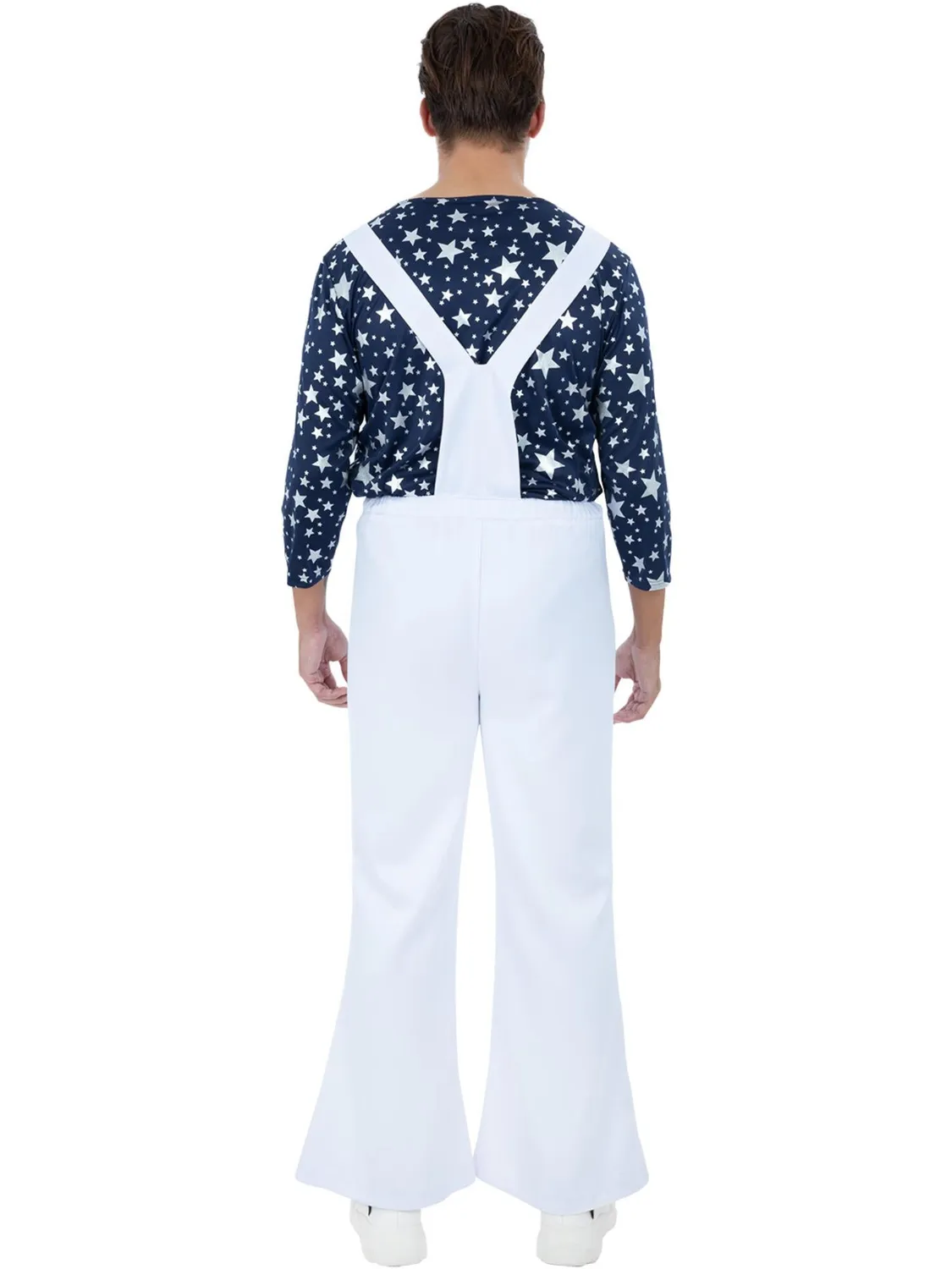 Smiffys Elton John costume uomo M salopette bianca star