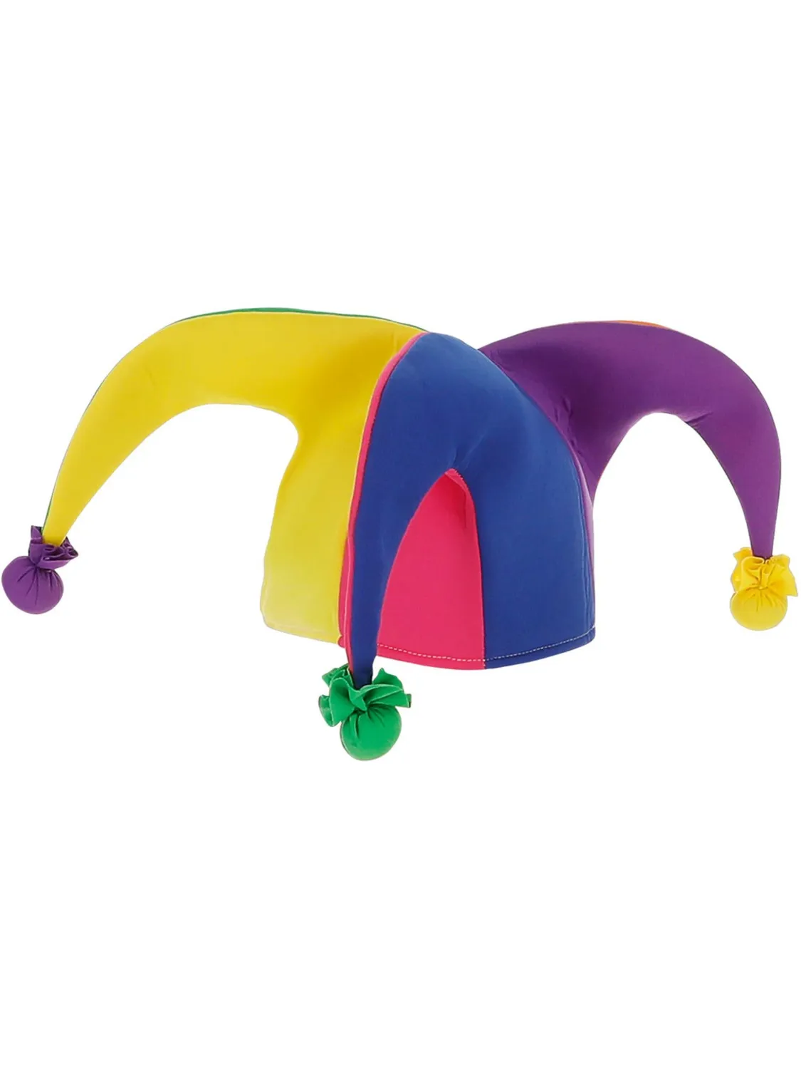 Smiffys Neon Rainbow cappello giullare adulto multicolore